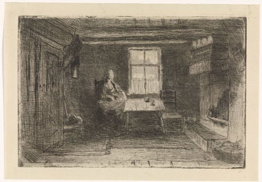 Interior with mother and child