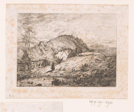 Thatched farmhouse in a landscape