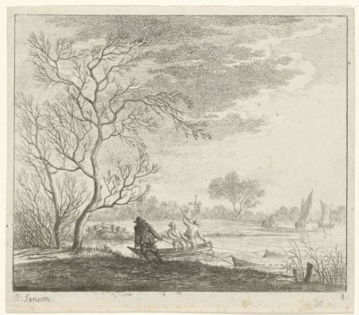 Landscape with fishermen