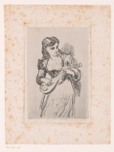 Young woman named Gilline with a lute