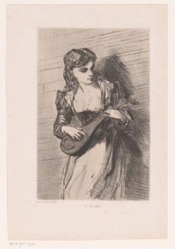 Gilline with a lute