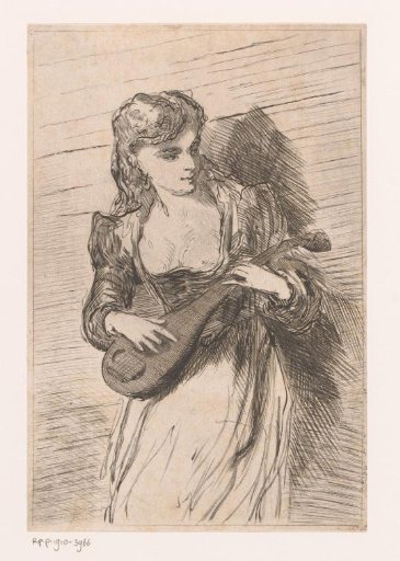 Gilline with a lute