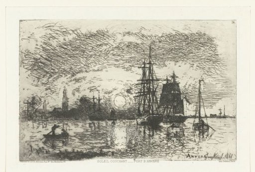 Sunset at the Harbour of Antwerp