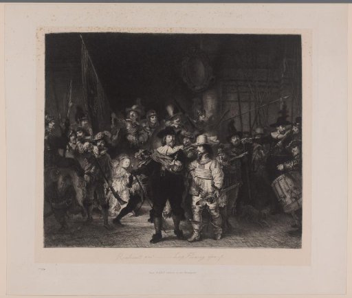 Officers and other guardsmen of ward II in Amsterdam, under the command of Captain Frans Banninck Cocq and Lieutenant Willem van Ruytenburch