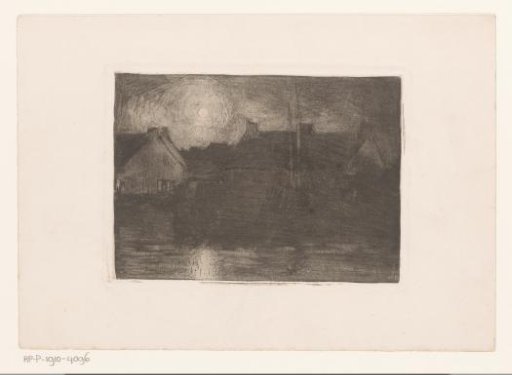 View of a Village by Night