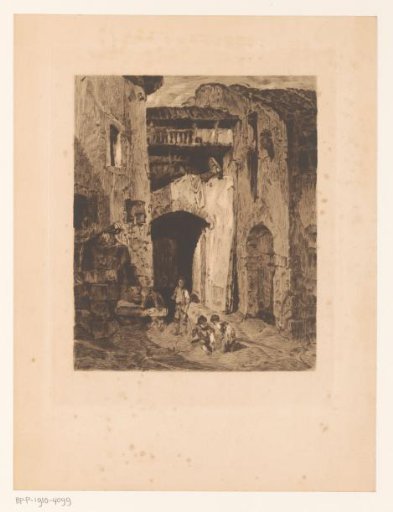 Street Scene with Playing Children