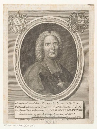 Portrait of Cardinal Henri-Osvald de La Tour d'Auvergne de Bouillon