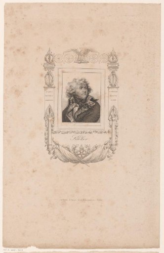 Portrait of Jean-Baptiste Kléber in an Ornate Cartouche