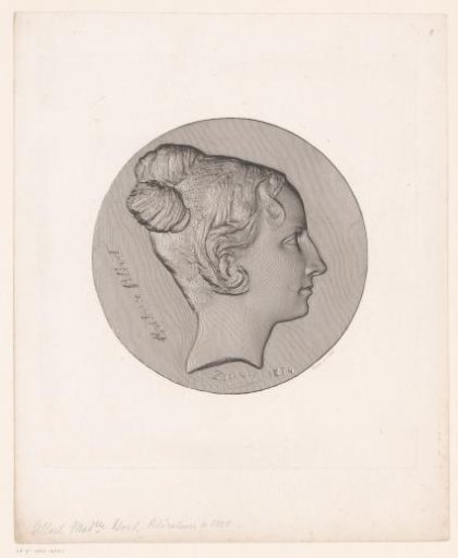Medallion with portrait of Barbra Allart