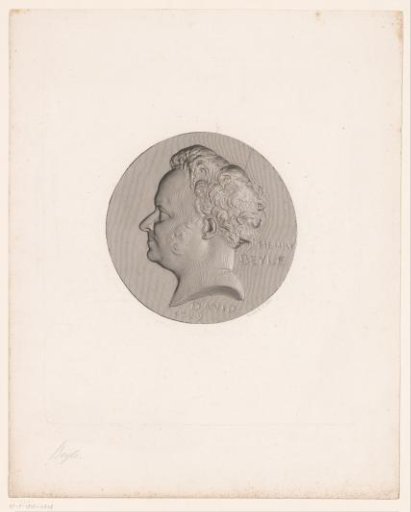 Medallion with portrait of Stendhal