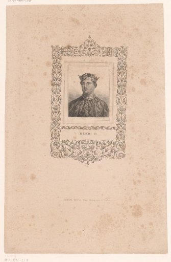 Portrait of Henry II of France in an ornate cartouche