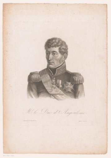 Portrait of Louis Antoine of Bourbon, Duke of Angoulême