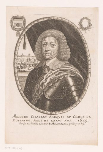 Portrait of Charles, Marquis and Duke of Rostaing, aged 76