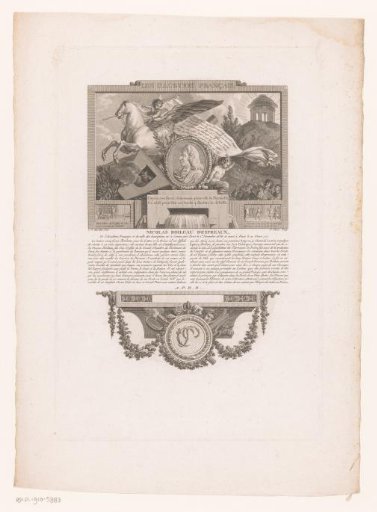 Allegorical portrait of Nicolas Boileau