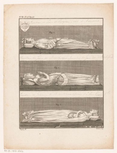 Three tombs with recumbent effigies