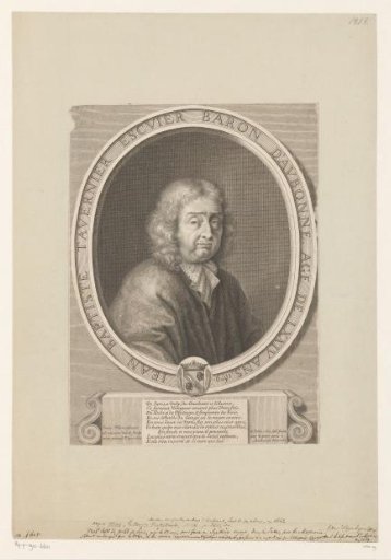 Portrait of Jean-Baptiste Tavernier at the age of 74