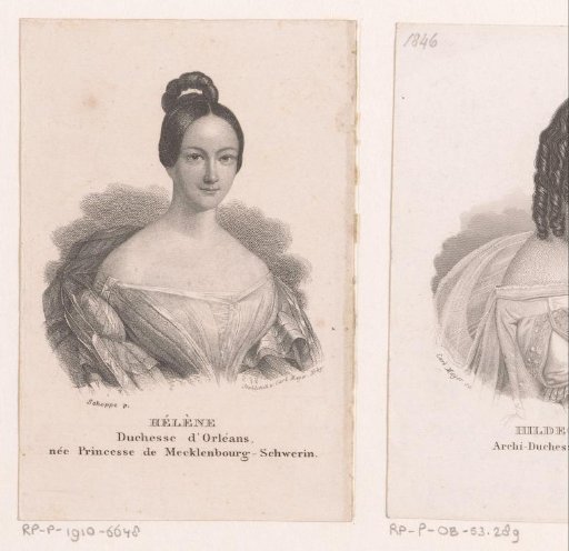 Portrait of Helene zu Mecklenburg-Schwerin, Duchess of Orléans