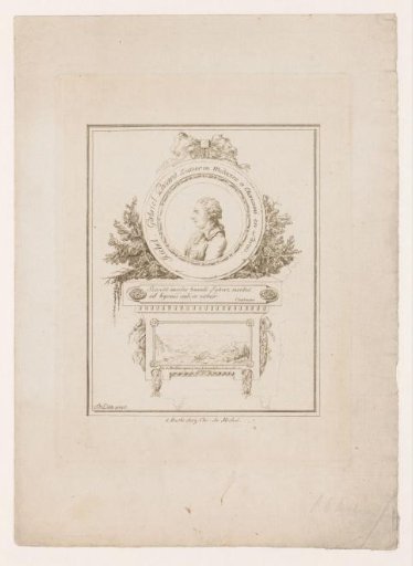 Portrait of Michel-Gabriel Paccard with view of Mont Blanc