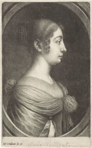 Portrait of a young woman, in profile