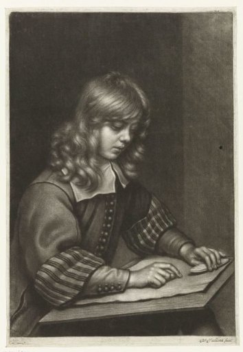 Boy with a drawing board