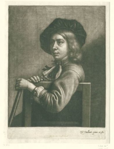 Seated boy with a cap