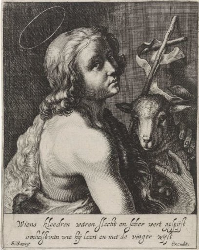 Young John the Baptist with lamb and reed cross