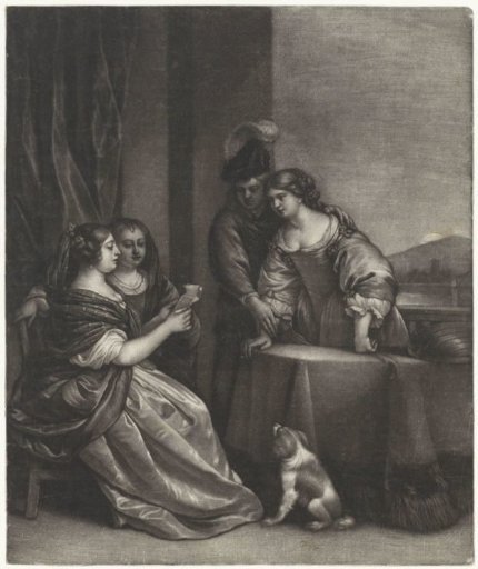 A Woman Reading a Letter on a Terrace