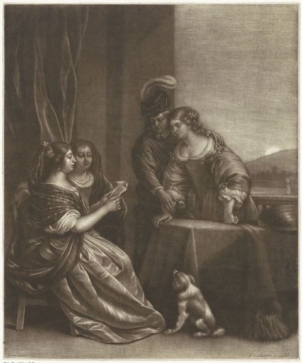 A Woman Reading a Letter on a Terrace