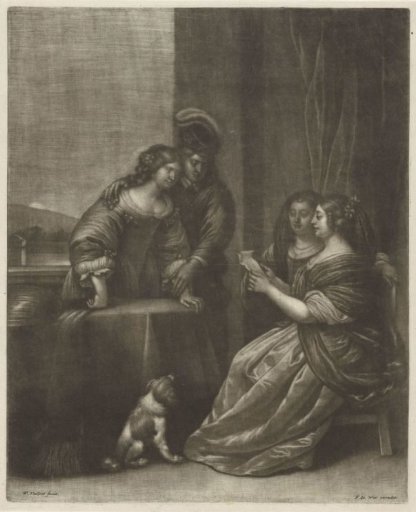A Woman Reading a Letter on a Terrace