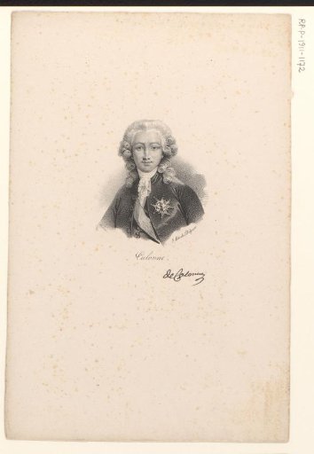 Portrait of Charles-Alexandre de Calonne