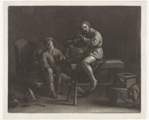 Violin player in a tavern