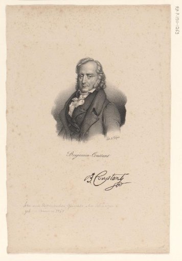 Portrait of the writer Benjamin Constant