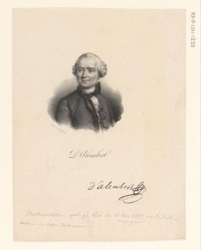 Portrait of Jean le Rond d'Alembert