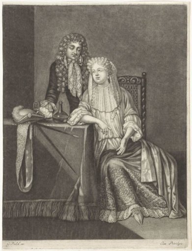 Couple at a table