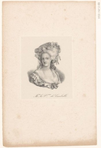 Portrait of Maria Louise of Savoy, Princess de Lamballe