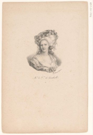 Portrait of Maria Louise of Savoy, Princess de Lamballe