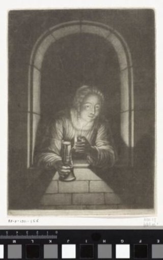 Woman with an oil lamp
