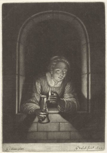 Woman with an oil lamp