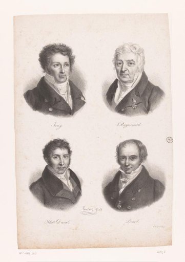 Portraits of four French writers