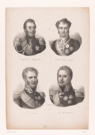 Portraits of four high-ranking French army commanders