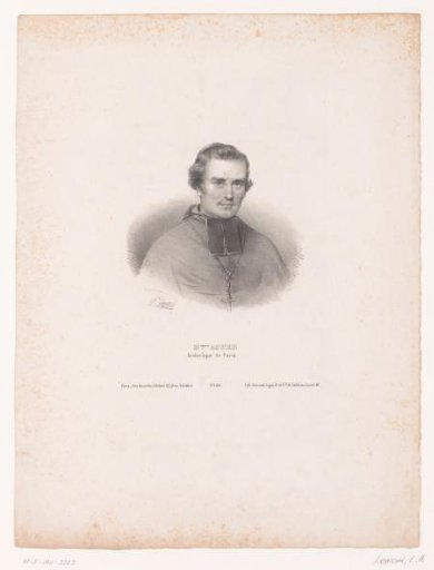 Portrait of Denys Auguste Affre, Archbishop of Paris