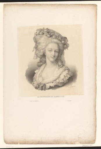 Portrait of Marie-Thérèse-Louise de Savoie-Carignan, Princess of Lamballe