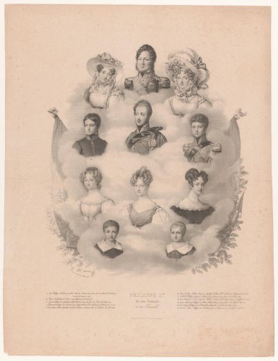 Portraits of Louis Philippe I and Ten Family Members