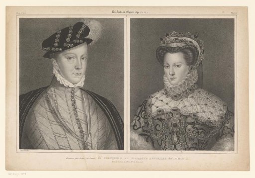 Portrait of Francis II, King of France and of Elisabeth of Austria, Queen of France