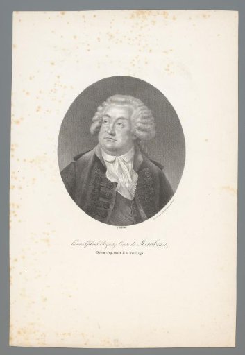 Portrait of Honoré-Gabriel de Riqueti, Count of Mirabeau