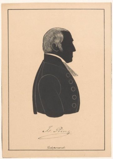 Silhouette Portrait of Isaac Prins