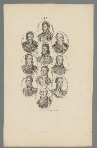Ten portraits of military men from the Napoleonic era