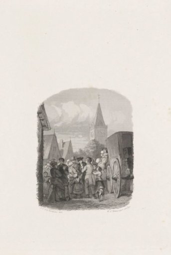 Crowd on a village square