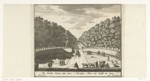Avenue with Carriages and Walkers at Honselaarsdijk