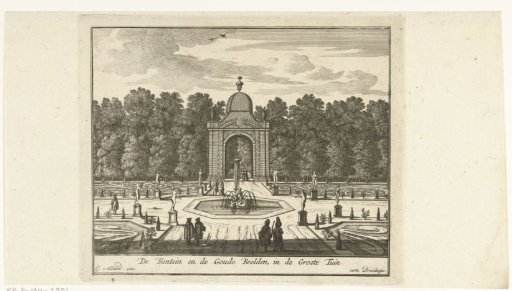 Garden of Palace Honselaarsdijk with Fountain